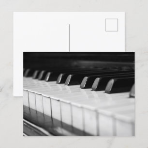 Piano macro closeup postcard