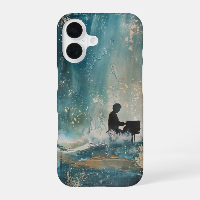 Piano Man iPhone 16 Case (Back)