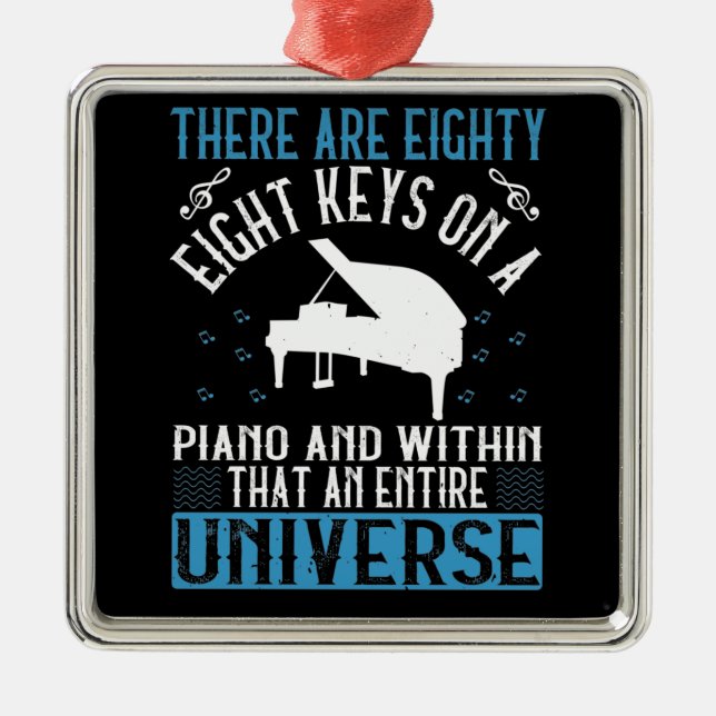 Piano - metal tree decoration (Front)