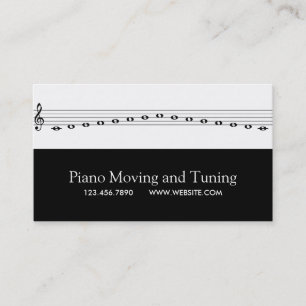 Piano Moving and Tuning Movers Music Repair Business Card