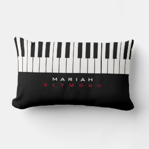 Piano Music all-over  Lumbar Cushion