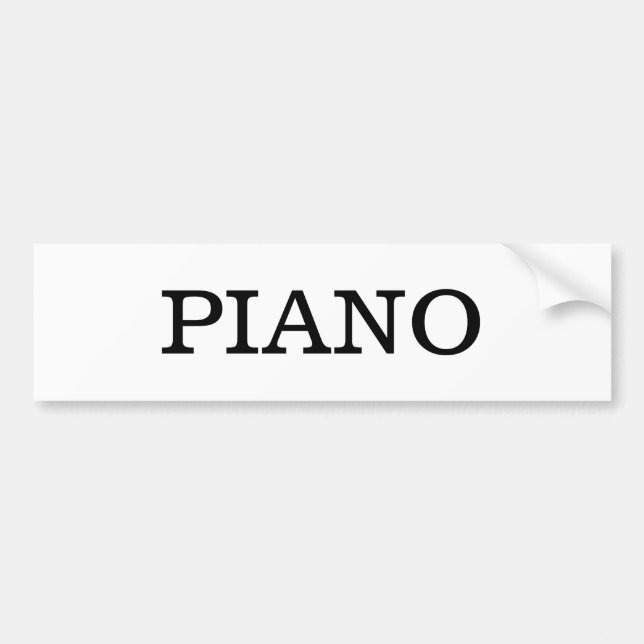Piano Music  Bumper Sticker (Front)