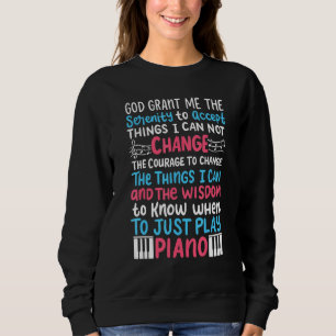 Piano Music Christian Jesus Pianist Piano Player Sweatshirt