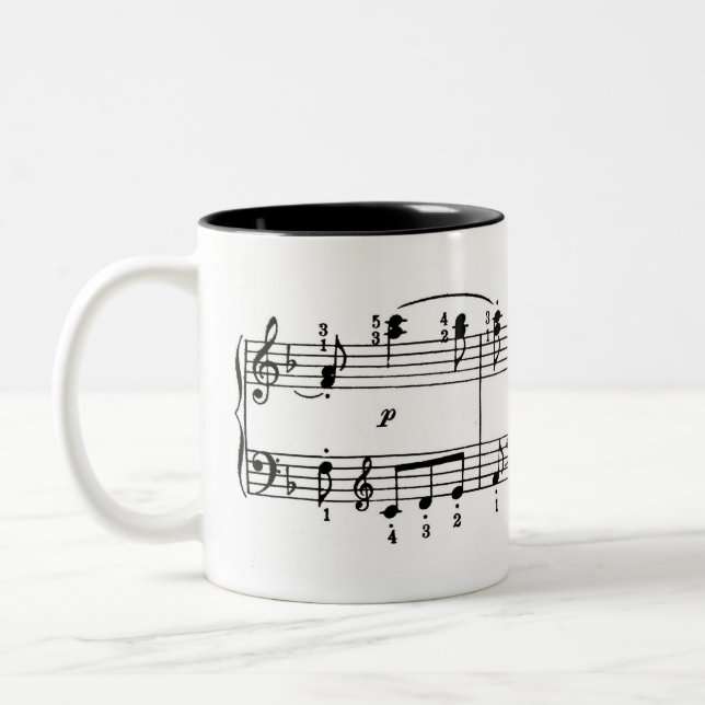 Piano Music Coffee Mug (Left)