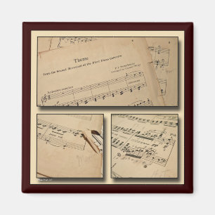 Piano Music Collage Magnet