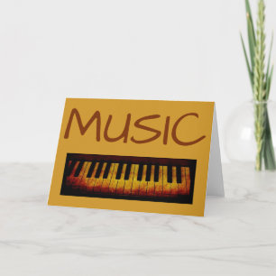 Piano, Music Greeting Card