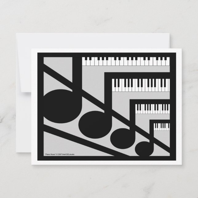 Piano Music Invitation (Front)