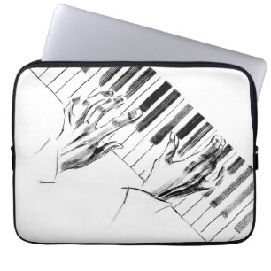 Piano music laptop sleeve