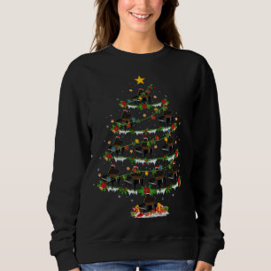 Piano Music Lover Xmas Lights Piano Christmas Tree Sweatshirt