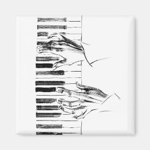 Piano music magnet