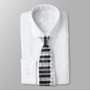 piano music neck tie