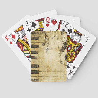 Piano Music Notes Playing Cards