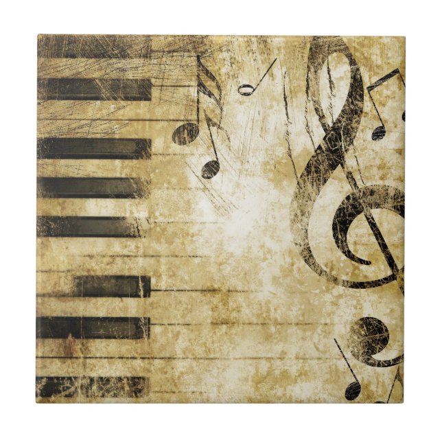 Piano Music Notes Tile (Front)