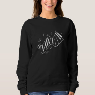 Piano Music Player Musical Piano Instrument Musici Sweatshirt