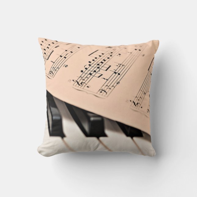 Piano music, popular design cushion (Front)