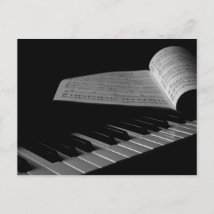 Piano music sheet art postcard