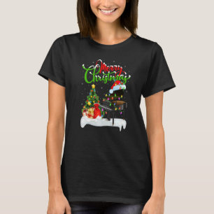 Piano Music  Xmas Decorations Santa Piano Christma T-Shirt