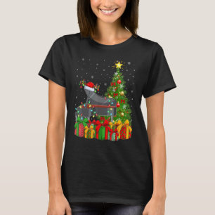 Piano Music   Xmas Holiday Santa Piano Christmas T T-Shirt