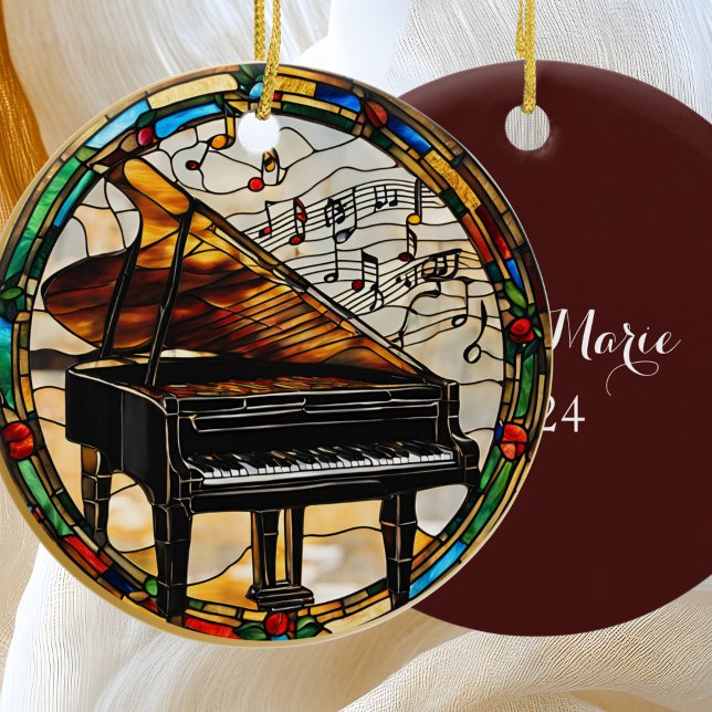 Piano Musical Instrument  Ceramic Tree Decoration (Creator Uploaded)