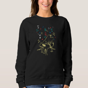 Piano Notes Fly To Success Play Music Grand Concer Sweatshirt