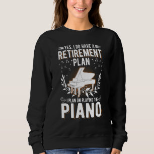 Piano Old Man Piano Player Grandpa Pianist Sweatshirt