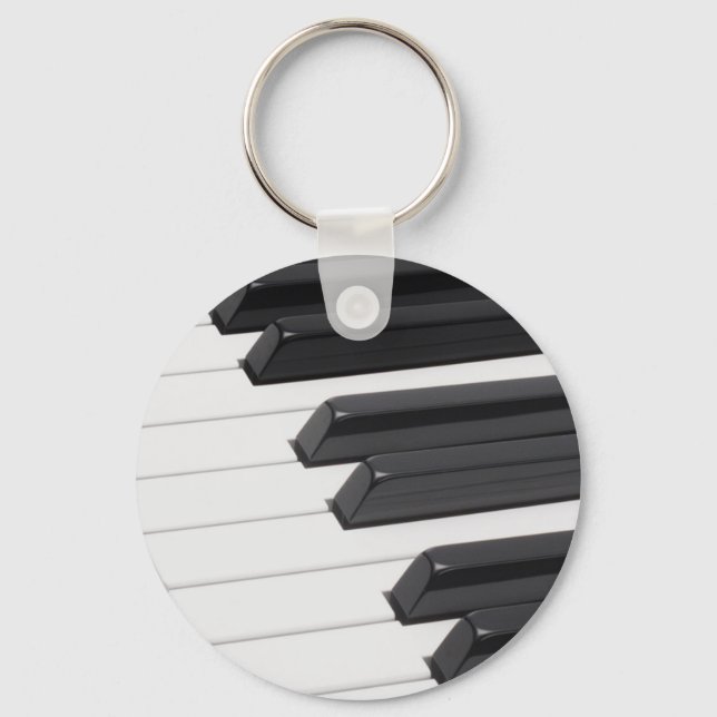 Piano or Organ Keyboard Keys Key Ring (Front)