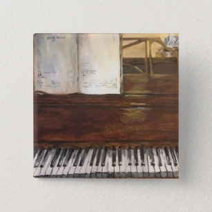 Piano Painting Button by Willowcatdesigns