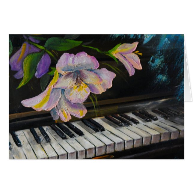 Piano Painting Note Card (Front Horizontal)