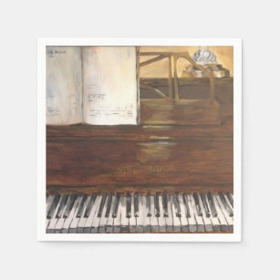Piano Painting Paper Napkins by Willowcatdesigns