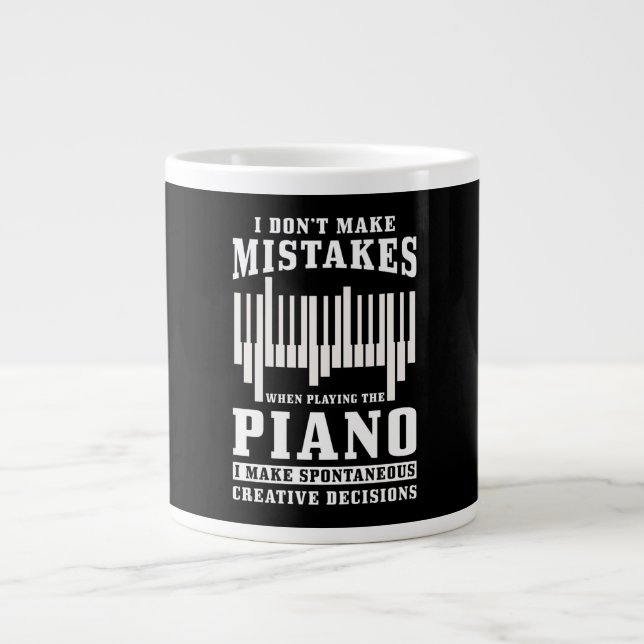 Piano Pianist Gift Large Coffee Mug (Front)