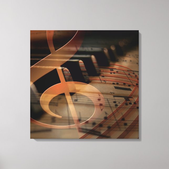 Piano pianist keyboard canvas print (Front)