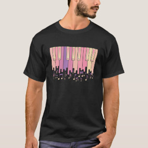 Piano Piano Keyboard Synthesizer And Treble Clef T-Shirt