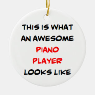 piano player, awesome ceramic tree decoration