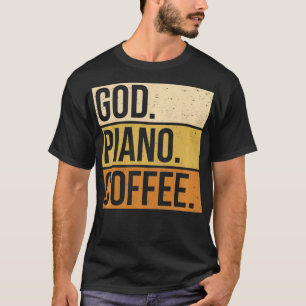 Piano Player Christian Musician Church Jesus I God T-Shirt