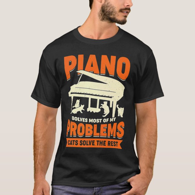 Piano Player for a Cat T-Shirt (Front)