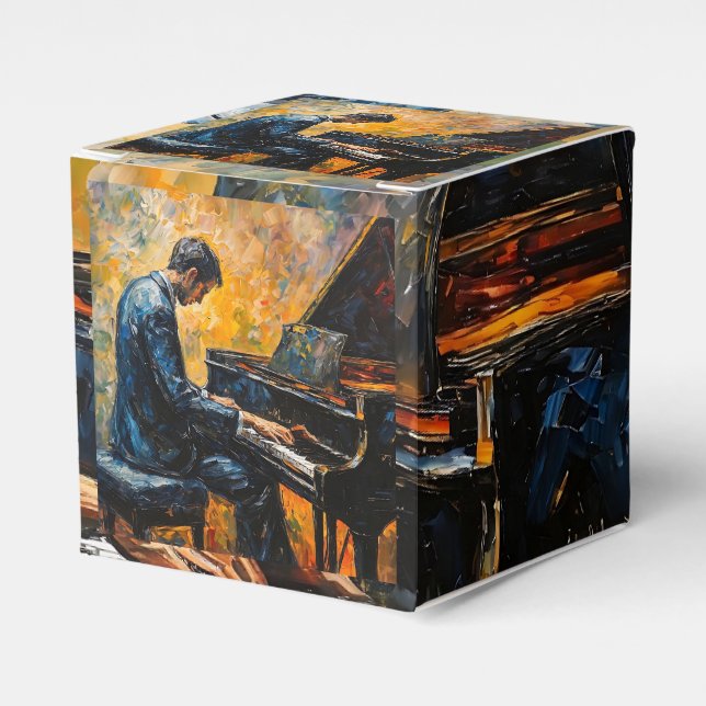 Piano Player - Oil Painting Favour Box (Front Side)
