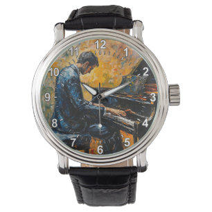 Piano Player - Oil Painting Watch