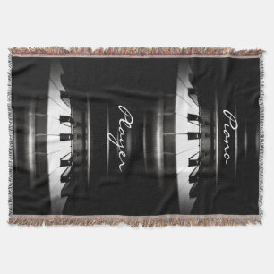Piano Player Personalised Music Throw Blanket