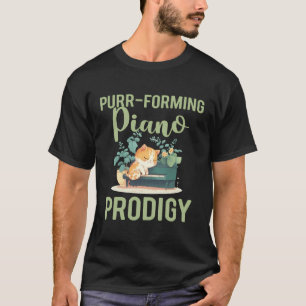 Piano Player Pianist Cat Lover Keyboard Classical  T-Shirt