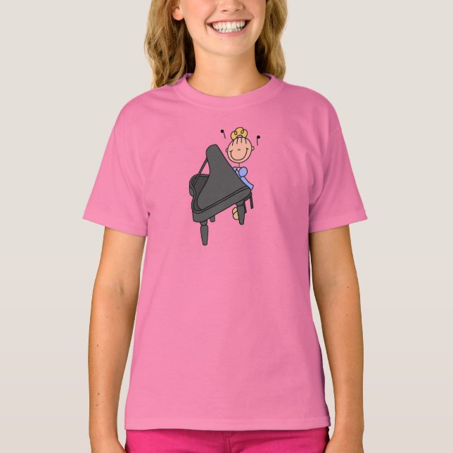 Piano Player Stick Figure Shirt (Front)