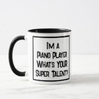 Piano Player Super Talent. Two Tone Coffee Mug