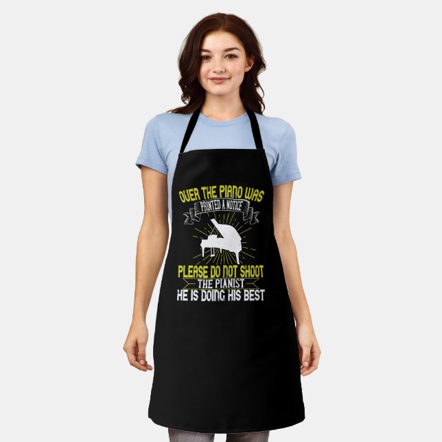 Piano - Please Do Not Shoot The Pianist Apron (Worn)