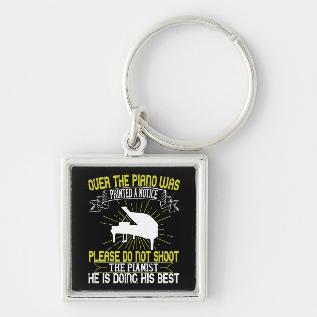 Piano - Please Do Not Shoot The Pianist Key Ring (Front)