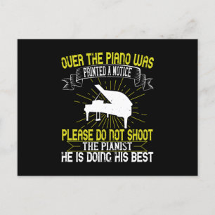 Piano - Please Do Not Shoot The Pianist Postcard