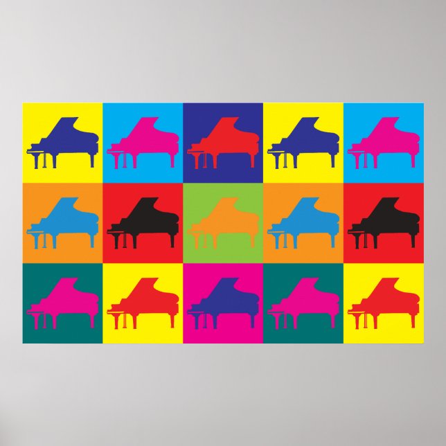 Piano Pop Art Poster (Front)