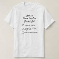 Piano Practice Bucket List Personalizable Pianist