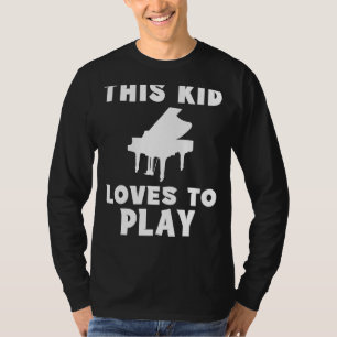 Piano Prodigy! This Kid Loves to Play Piano - Key  T-Shirt