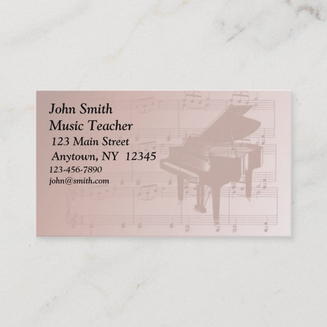Piano Profile Card (Front)