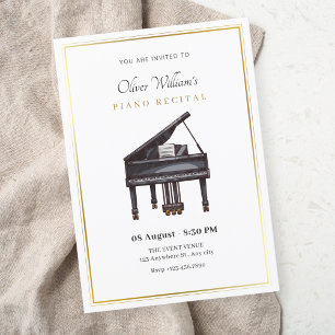 Piano recital elegant  invitation