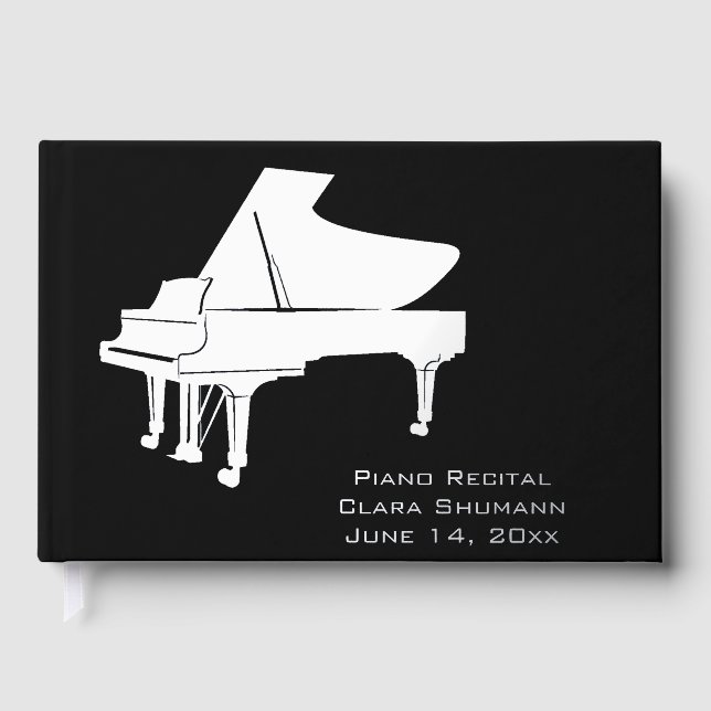 Piano Recital Foil Guestbook (Front)
